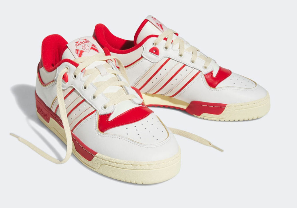 Adidas Rivalry Low 86 в бело-красной цветовой гамме