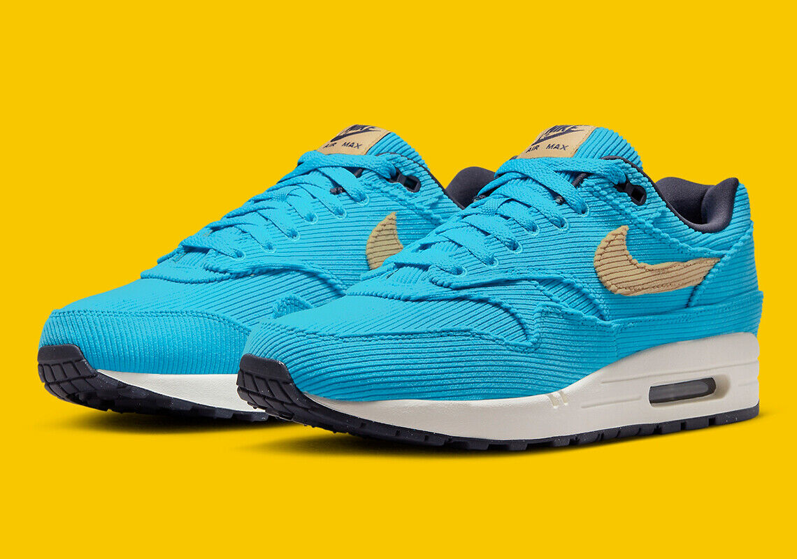 Вельветовые Nike Air Max 1 «Baltic Blue»