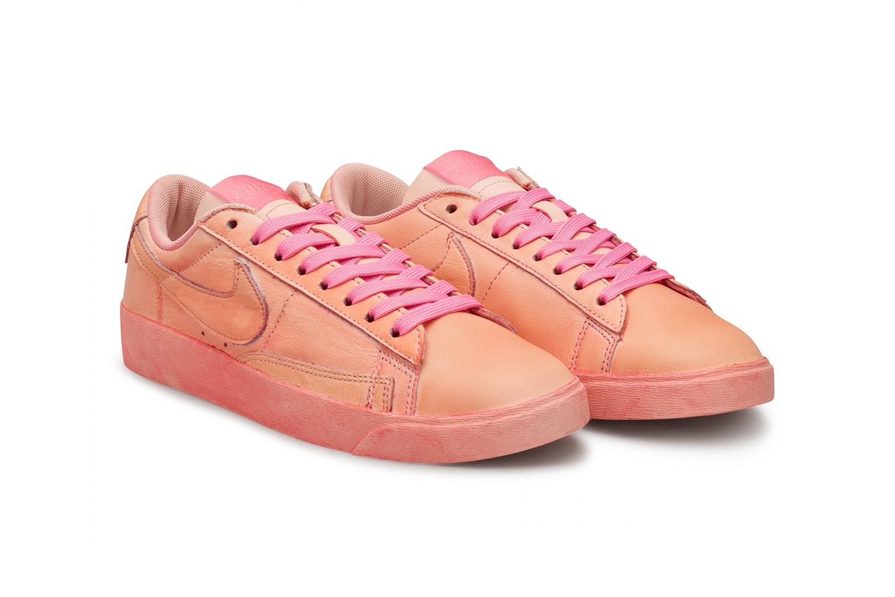 Низкие кроссовки Nike Blazer от COMME DES GARÇONS GIRL с неповторяющимся окрашиванием