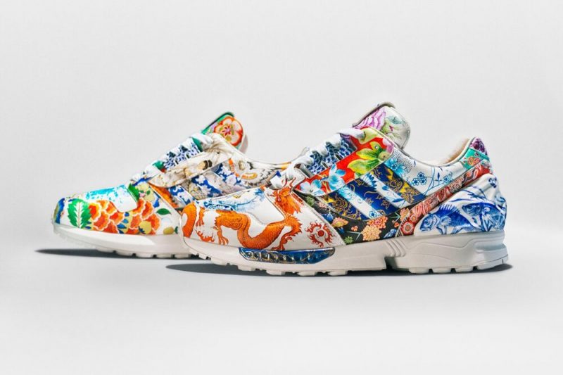 Кроссовки Meissen & Adidas ZX8000 “Фарфор”