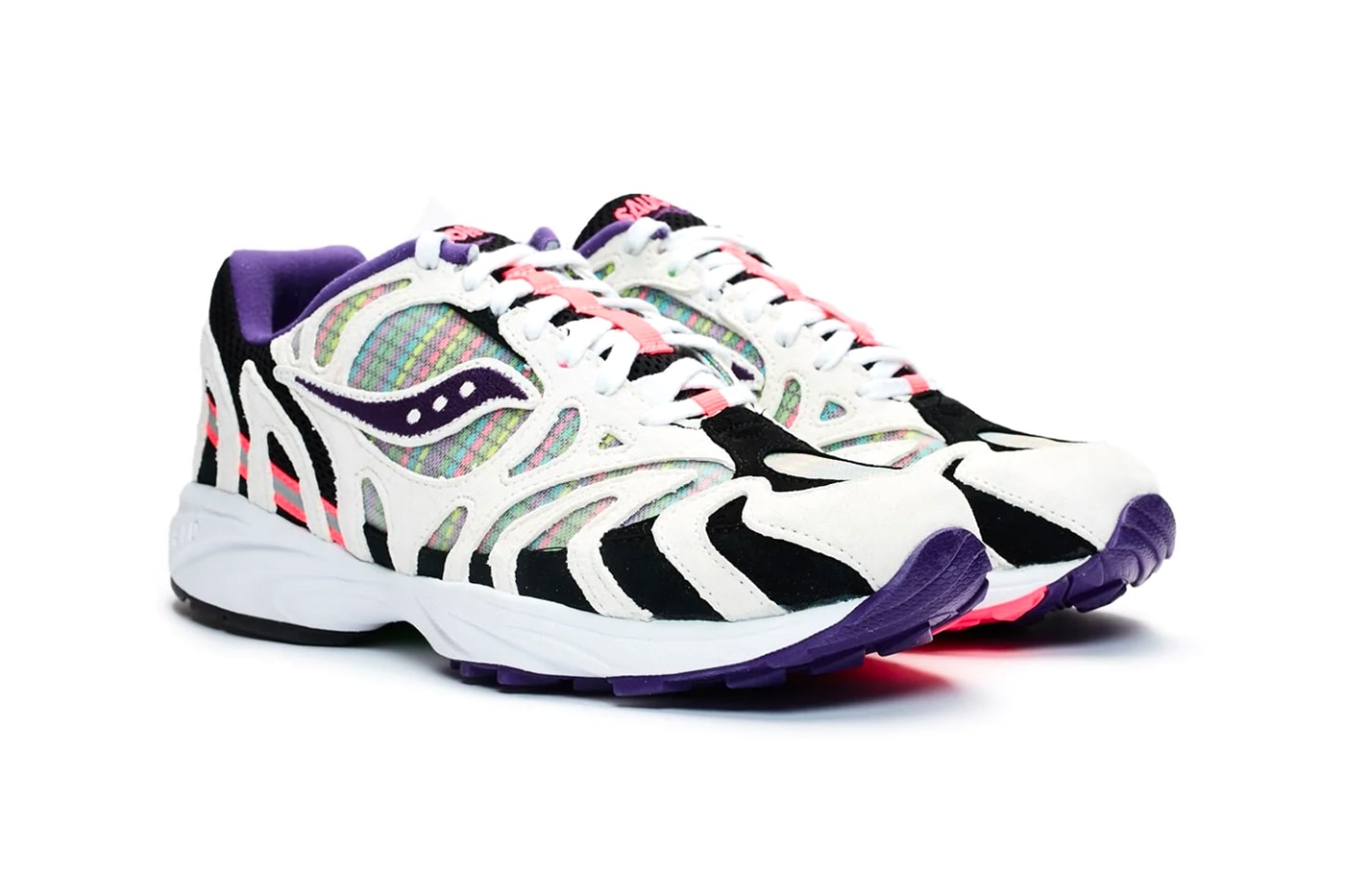 Saucony Grid Azura 2000 с футуристическими неоновыми визуализациями