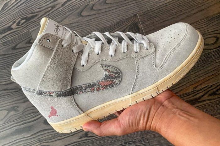 Кроссовки Nike Dunk High “Pigeon Fury” совместный проект SBTG и Staple Pigeon