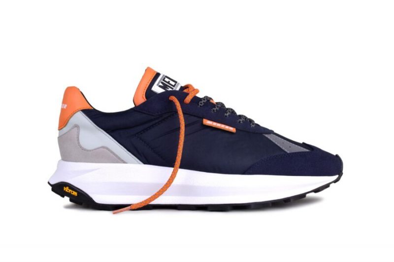 Веганские кроссовки Mercer Amsterdam Racer  “Navy/Orange”