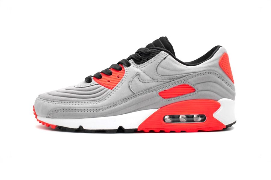 Рельефные кроссовки Nike Air Max 90 с мягким серым материалом